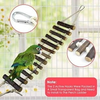 Waroomhouse Bird Toy със Sepak Takraw Teeth с шлайфане на цветни папагални суспензии мост играчка птици запаси