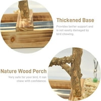 Естествени дървени птици играчки за площадка за птици аксесоари за птици с подвижни табла и чаши от неръждаема стомана