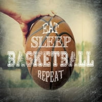 Яжте, сън, баскетбол, повторен отпечатък на плакати от Марла Рей