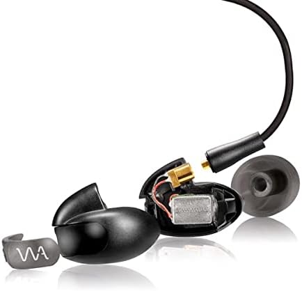 Универсални слушалки в ушите Westone W80-V3 с осем драйвери и сребрист кабел MMCX с висока разделителна способност, черен
