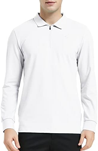 Мъжки ризи за голф JINSHI, Риза за голф с дълъг ръкав, Спортни Ризи Поло, Пуловер с цип 1/4, Спортни Ризи