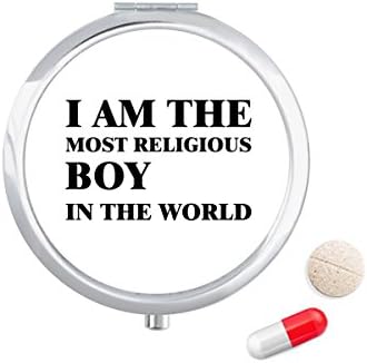 Аз Съм Религиозен Момче Калъф За Хапчета В Джоба Кутия За Съхранение На Лекарства Контейнер Опаковка