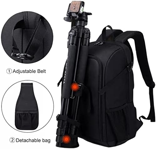 ZJHYXYH Голямата Голям Фотоапарат, Водоустойчив раница на раменете си, чанта за видео-статив DSLR с дождевиком (Цвят: D,