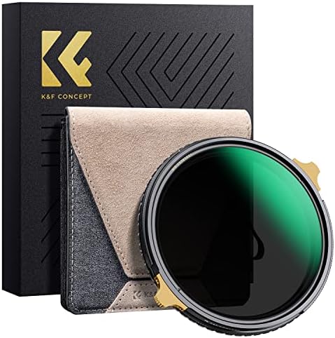 K & F Concept 72 мм Променлив филтър за обектив ND2-32 ND и кръгъл поляризационен филтър 2-в-1 за обектива на камерата, водоустойчив,