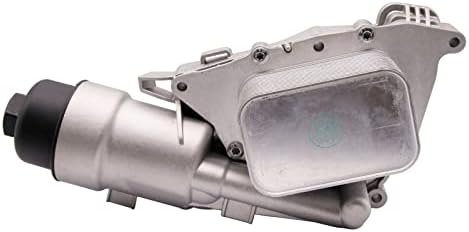 Актуализиран алуминиев корпус филтър маслен радиатор на двигателя в събирането е Съвместим с 14-19 Mini Cooper, Съвместим