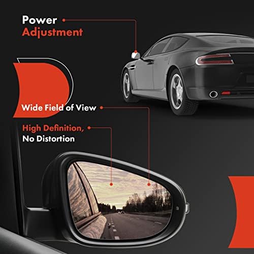 Огледало за обратно виждане от страна на водача на премиум-клас с електрически люк - е Съвместимо с Nissan Sentra S 2020 2021 2022 - Външно огледало за обратно виждане бяло, без по