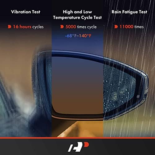 Огледало за обратно виждане от страната на пътника Премиум-клас с електрически люк - е Съвместимо с Honda Civic 2017 2018 2019 2020 2021 - Ръчно Сгъваеми Бяло Външно огледало за обр?