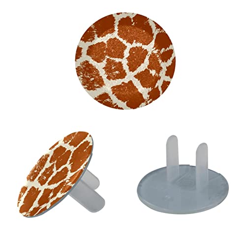 Прозрачни Капачки за контакти, 24 опаковката е Цветна животинска кожа Жираф, Диелектрични Пластмасови Капачки за електрически