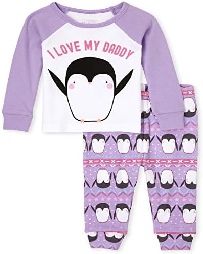 Пижамный комплект от две части с Пингвин за най-малките момичета The Children ' s Place