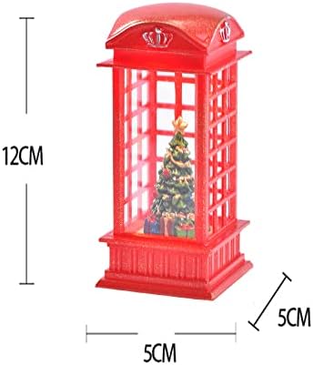 Коледна Украса-Светлини, Червена Телефонна Будка Статуя На Коледно Декоративно Led Осветление Светещи Украшение Плотове Празнична Украса На Подарък