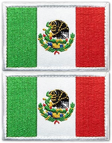 Ленти с бродерия тактически хартата на Мексико Anley (2 опаковки) - 2 x 3 На униформи с флага на Мексико, Пришити нашивку с емблема - Панти и куки са Монтирани на тактическ?