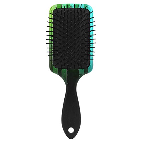 Четка за коса на въздушна възглавница Vipsk, Многоцветни Пластмасови зелени звукови линии, Подходящ за добър масаж и Антистатични