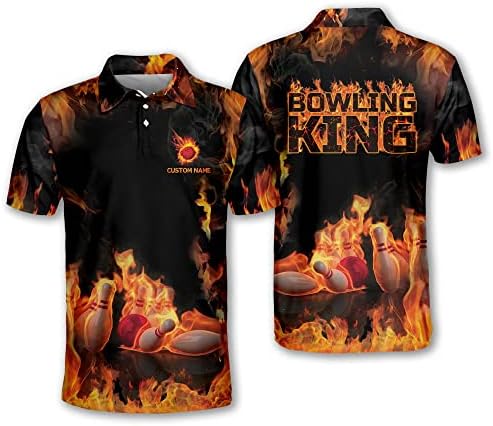 Тениска за боулинг TEEMAN по поръчка за мъже, Мъжки Забавни Риза за Боулинг С Къс Ръкав Поло, Риза за Боулинг за отбора