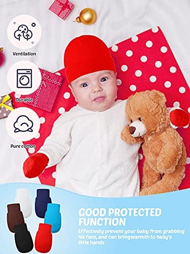 Комплект шапки за еднократна употреба и Варежек За новородени Унисекс, Детски Шапки-Бини, Ръкавици