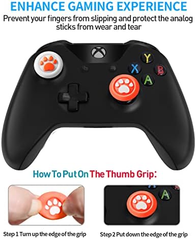 Дръжки за палеца за контролера на Xbox One – 5 Двойки Капачки за джойстик, Капачки за аналогови стика, Сменяеми Етикети върху кожата, Аксесоари контролери за Xbox One и Xbox Se