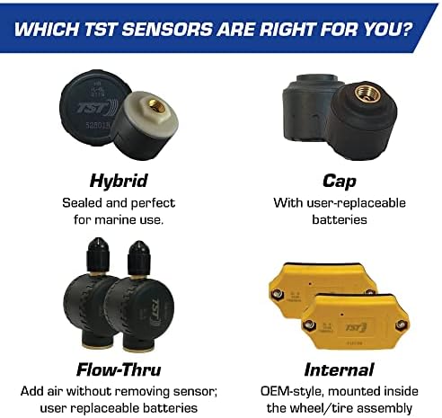 Система за контрол на налягането в гумите TST 507 4 датчици за налягане в гумите и с цветен дисплей за метални/гумени пръчки клапани от Truck System Technologies, ГУМИТЕ за джипове,