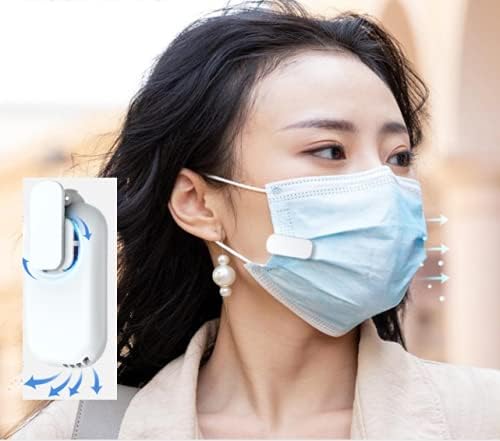 BISMDKY Акумулаторна Вентилатор За маски За лице, Респиратор за пречистване на въздуха, | Fan охлаждане филтър маски, за многократна употреба 3-Прахоустойчив, за да спорт