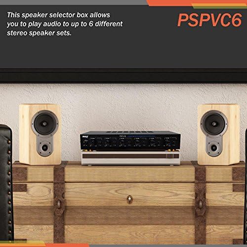 Pyle Home Premium Нов и Подобрен Превключвател 6-групата канален високоговорители, преминете на силата на звука, Разпределителните