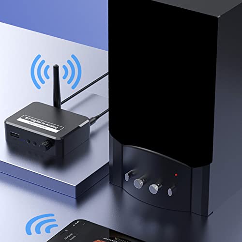 Цифроаналоговый Конвертор, SPDIF Toslink Цифрови аудиосигналов в 2RCA L R и 3.5 мм AUX вход Аналогов аудио, Поддържа U-диск