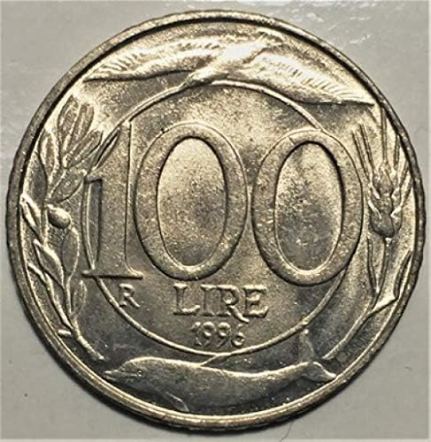 Италианска монета от 100 лири 1996 г.