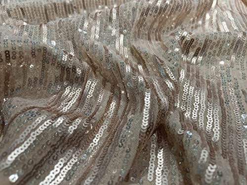 Бежовата mesh материя от ликра златисто кафяво ширина 58 см