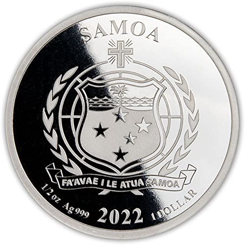 2022 DE Отровна PowerCoin Златна Отровна Жаба ½ Унция Сребърна монета 1 $ Самоа 2022 Proof