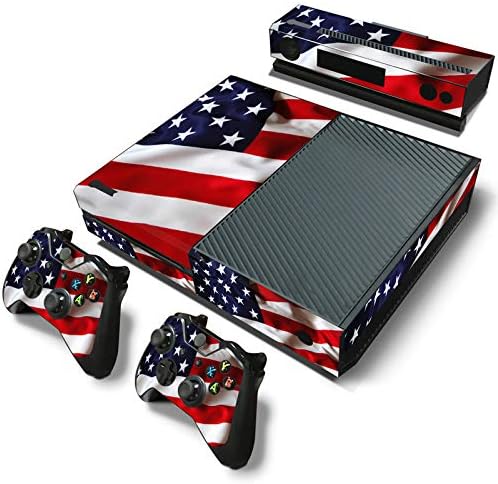Стикер SKINOWN Skin за конзолата Xbox One и 2 контролери с 1 обвивка Kinect (флаг на САЩ)