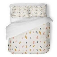 Комплект спално бельо прости листа и износени ретро скандинавски реколта стил дизайн с двойно покритие на одеяло с възглавница за декорация за домашно спално бельо