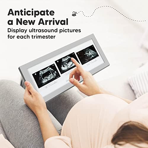 Фоторамка за сонограммы KeaBabies и дневник на бременността, Обяви за бременността - Три Ултразвукови Рамки за бъдещата майка