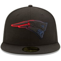 Мъжката нова ера Black New England Patriots Color Dim 59Fifty Fitted Hat