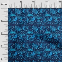 Oneoone Georgette Viscose Blue Fabric Textremure Diy Clothing Quilting Fabric Print Fabric By Dard Wide