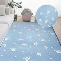 Светещ плюшен пухкав килим за деца легло килим сияние в тъмната зона килими