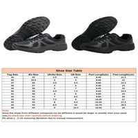 Ymiytan Unise Breathable Shoes Shoes Фитнес зала, неплъзгащи се дантелени обучители Мъжки на открито износване, устойчиви на ниски топ маратонки Черно- 7,5