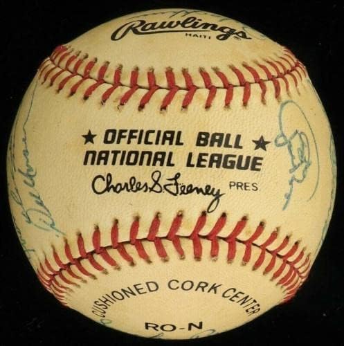 Легенди на Бейзбола Филаделфия Филис с Множество Автографи на Ричи Эшберна, PSA DNA COA - Бейзболни Топки С Автографи