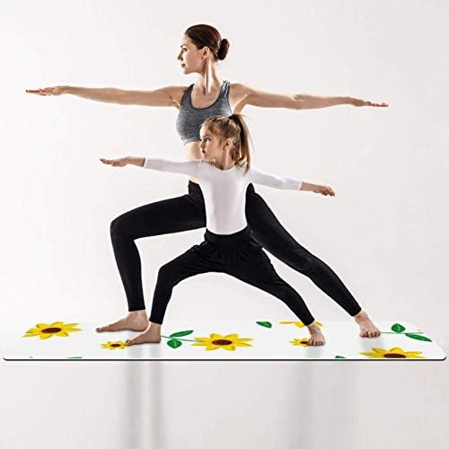 Килимче за йога Siebzeh Цвете с цветен модел от Премиум-клас, в екологично Чист гумена подложка за здраве и фитнес, нескользящий