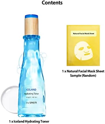 [THESAEM] Исландски Хидратиращ Тоник 160 мл + Лист Чиста Природна маска (Охлюв) 1P / Исландската Минерална вода, K Beauty