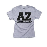Scottsdale, Arizona AZ Classic City State Sign Girl's Cotton Youth Grey тениска
