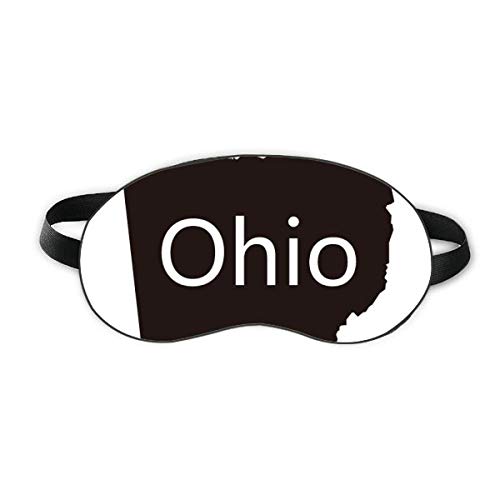 Охайо Америка Контур на Картата на САЩ Защитен екран За сън Мека Нощна Превръзка На очите Сянка на Кутията