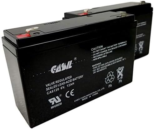 Батерия 6V 12Ah F2 Херметичен Оловно-киселинен - AGM - VRLA Взаимозаменяеми Батерия Casil CA6120 2 бр.