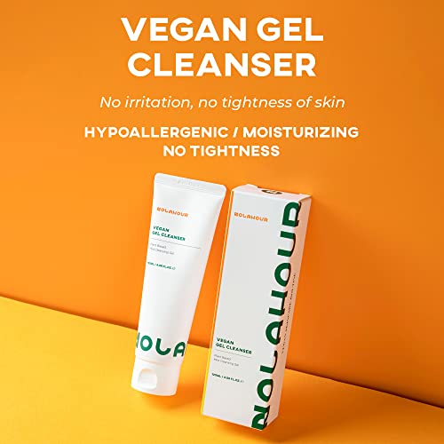 NOLAHOUR Вегетариански Gel Cleanser | Сутрешното почистващо средство за лице за мъже и жени | Безмасляное средство за измиване