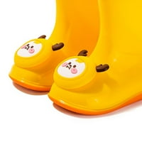 DMQUPV Момичета размер Зимни ботуши и обувки Ботуши Гума за деца Дъжд момичета със снежна обувка Зимни обувки Обувки Жълти 10