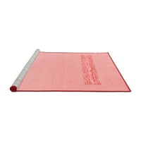 Ahgly Company Machine Wareable Indoor Rectangle Solid Red Modern Area Rugs, 8 '10'