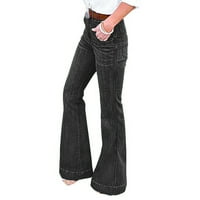 Корашан женски моден моден джобни дженкови панталони с джобни панталони