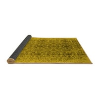 Ahgly Company вътрешен правоъгълник ориенталски жълти килими от индустриална зона, 7 '10'