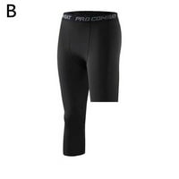 Мъжки компресионни панталони с един крак атлетически слой баскетбол бас. 4Q4W C6K6